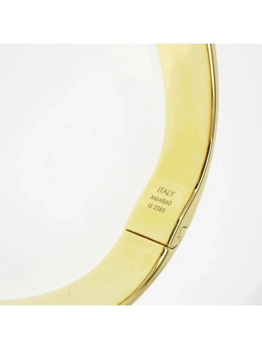 Louis Vuitton Rigid Bracelet Nanogram Strass Gold S Bangle - Picture 4 of 10